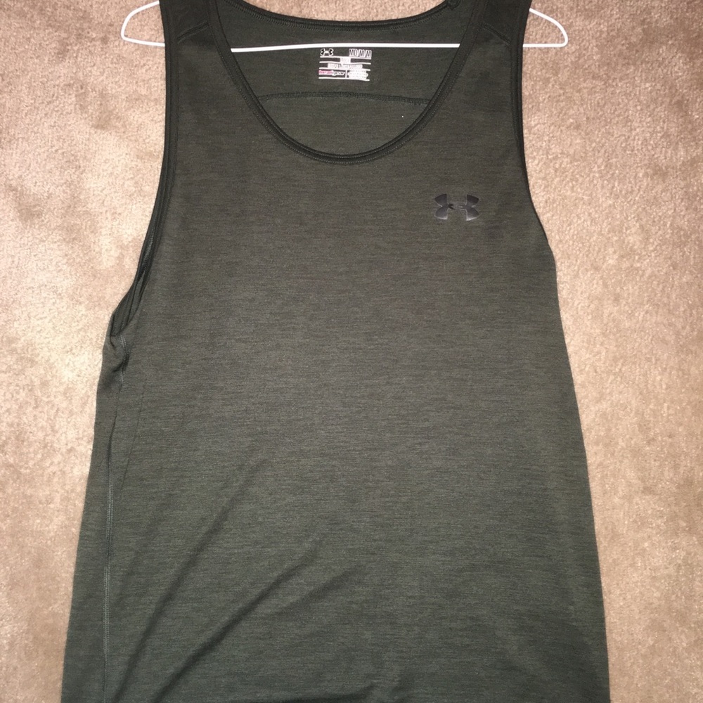 Under Armour heat gear green training tank top